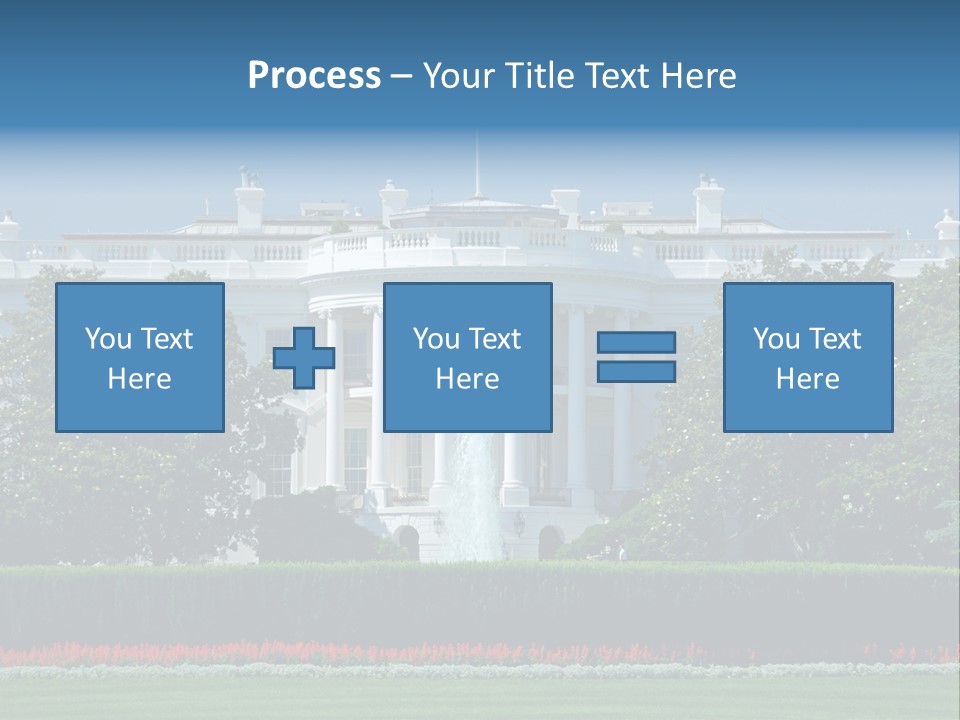 Sky Fountain Flag PowerPoint Template