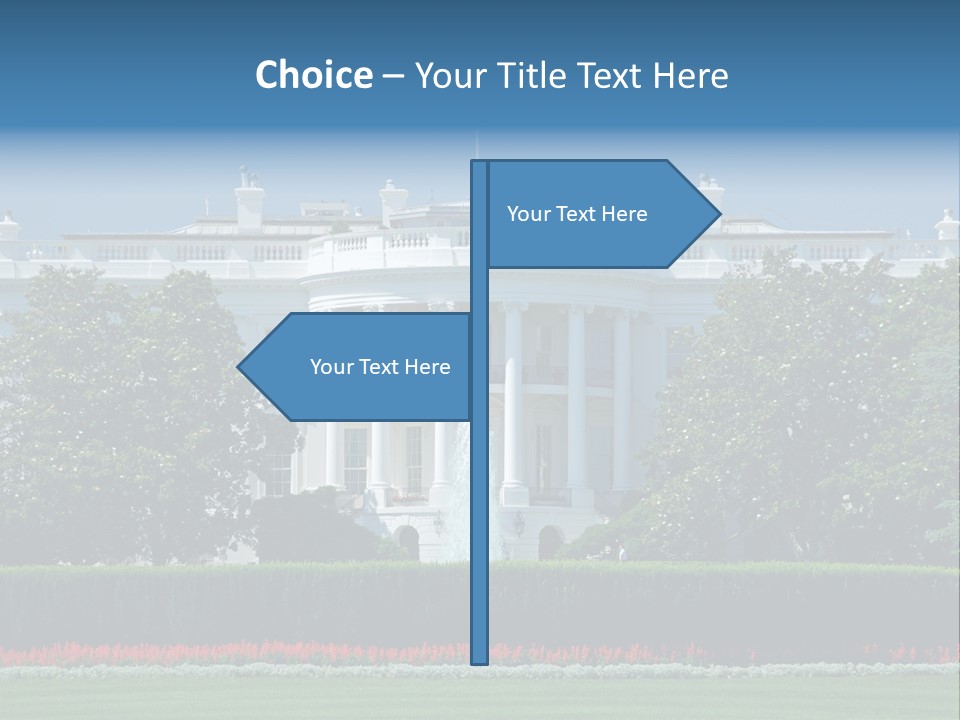 Sky Fountain Flag PowerPoint Template