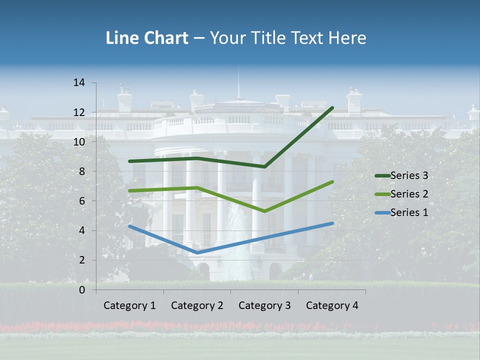 Sky Fountain Flag PowerPoint Template