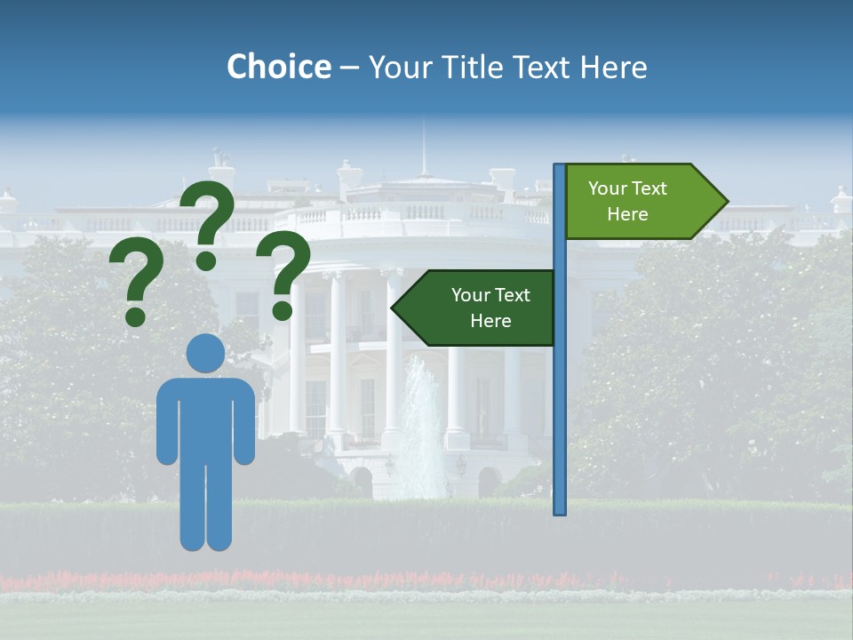 Sky Fountain Flag PowerPoint Template