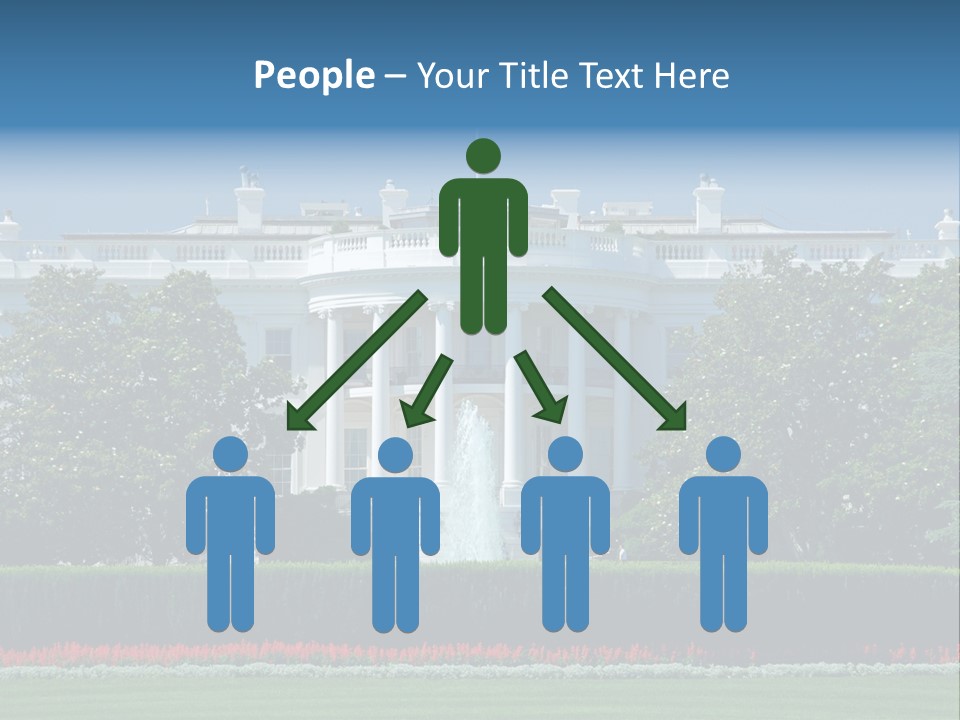 Sky Fountain Flag PowerPoint Template