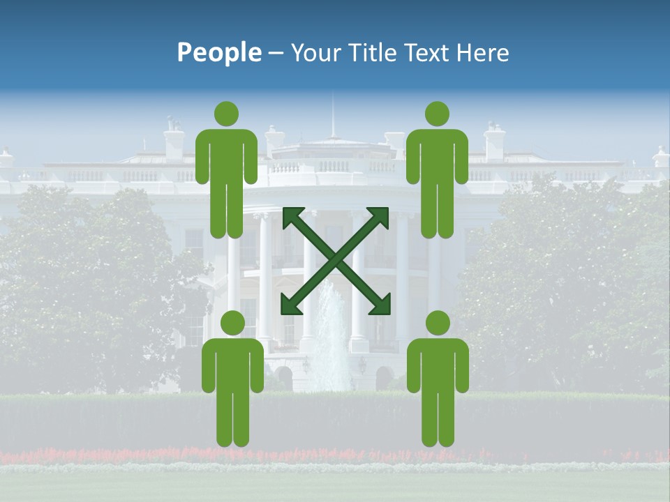 Sky Fountain Flag PowerPoint Template