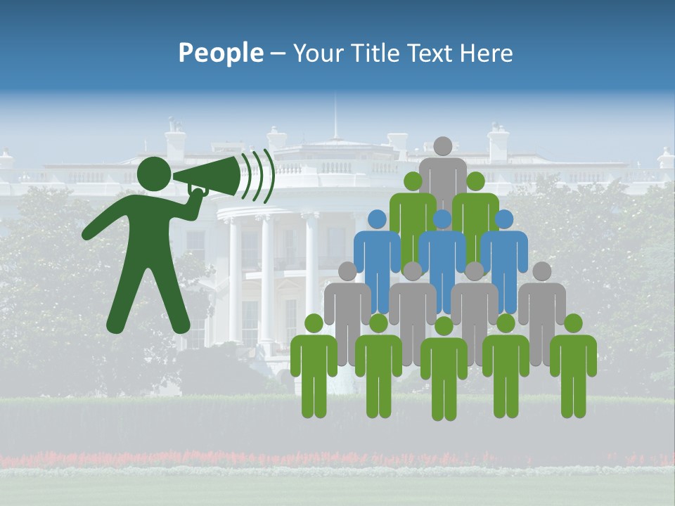 Sky Fountain Flag PowerPoint Template