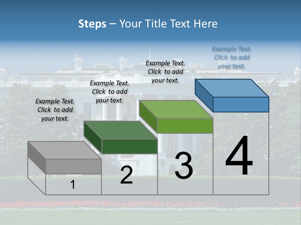 Sky Fountain Flag PowerPoint Template