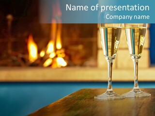 People Glass Beverage PowerPoint Template