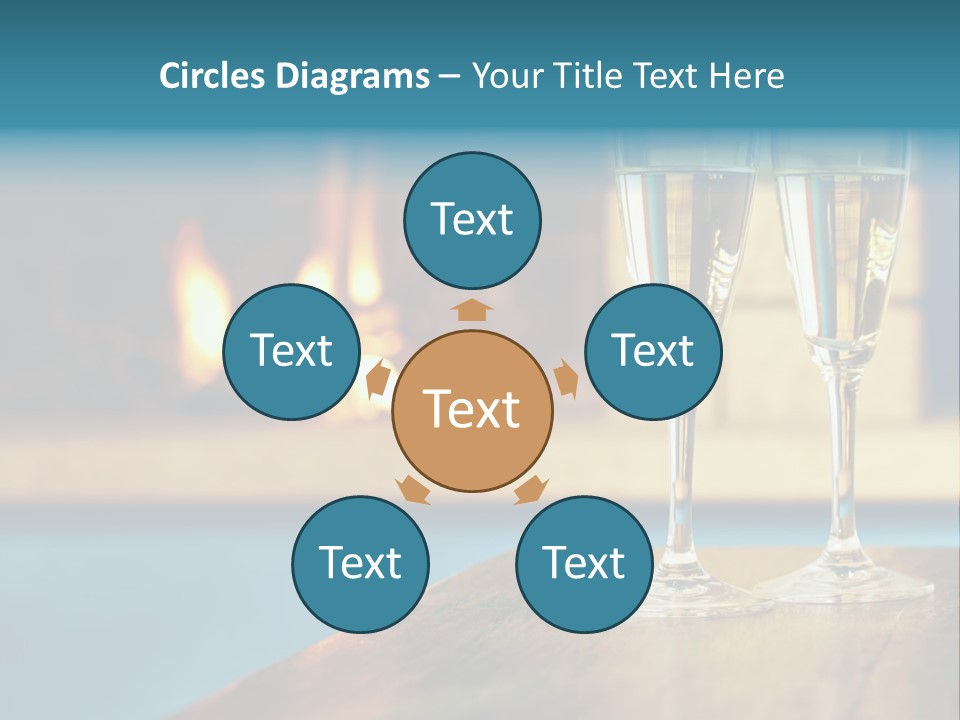 People Glass Beverage PowerPoint Template