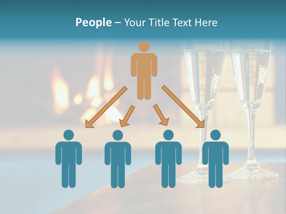 People Glass Beverage PowerPoint Template