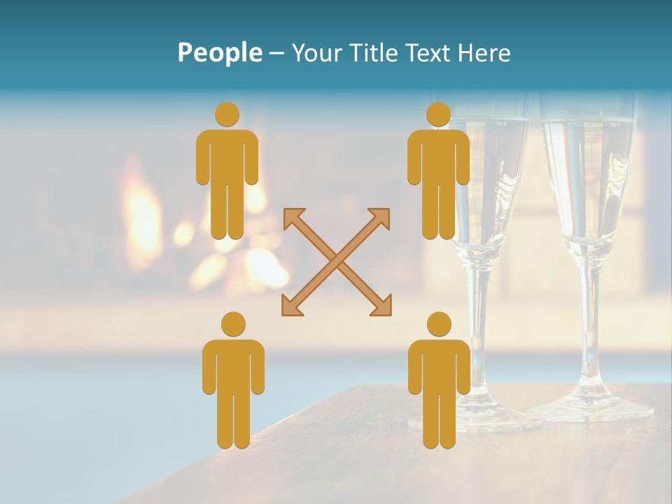 People Glass Beverage PowerPoint Template