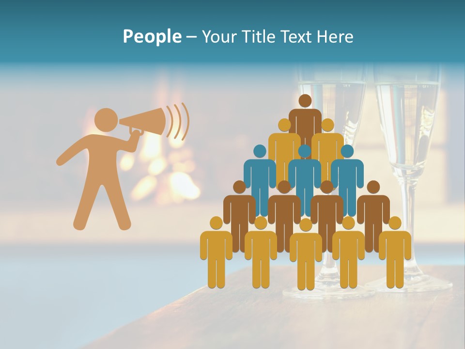 People Glass Beverage PowerPoint Template