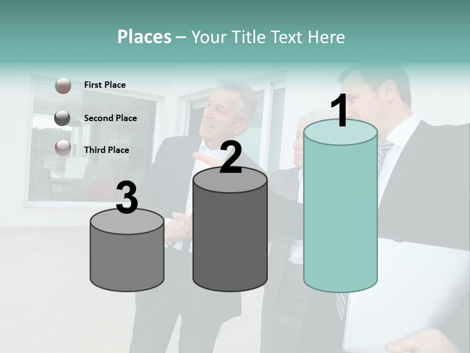 Woman Senior Showing PowerPoint Template