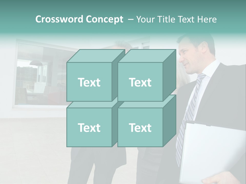Woman Senior Showing PowerPoint Template