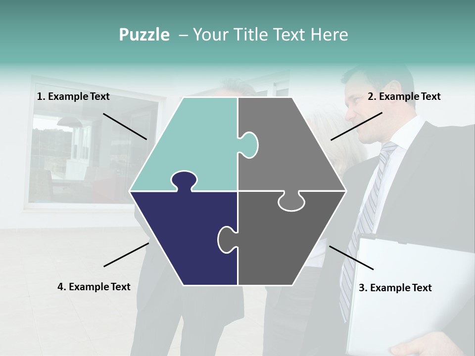 Woman Senior Showing PowerPoint Template