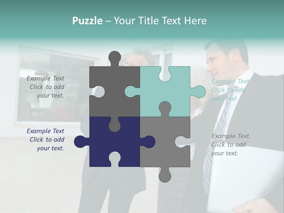 Woman Senior Showing PowerPoint Template