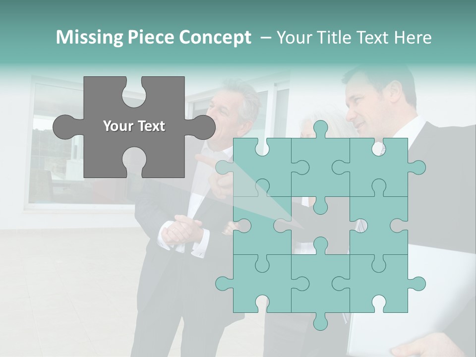 Woman Senior Showing PowerPoint Template