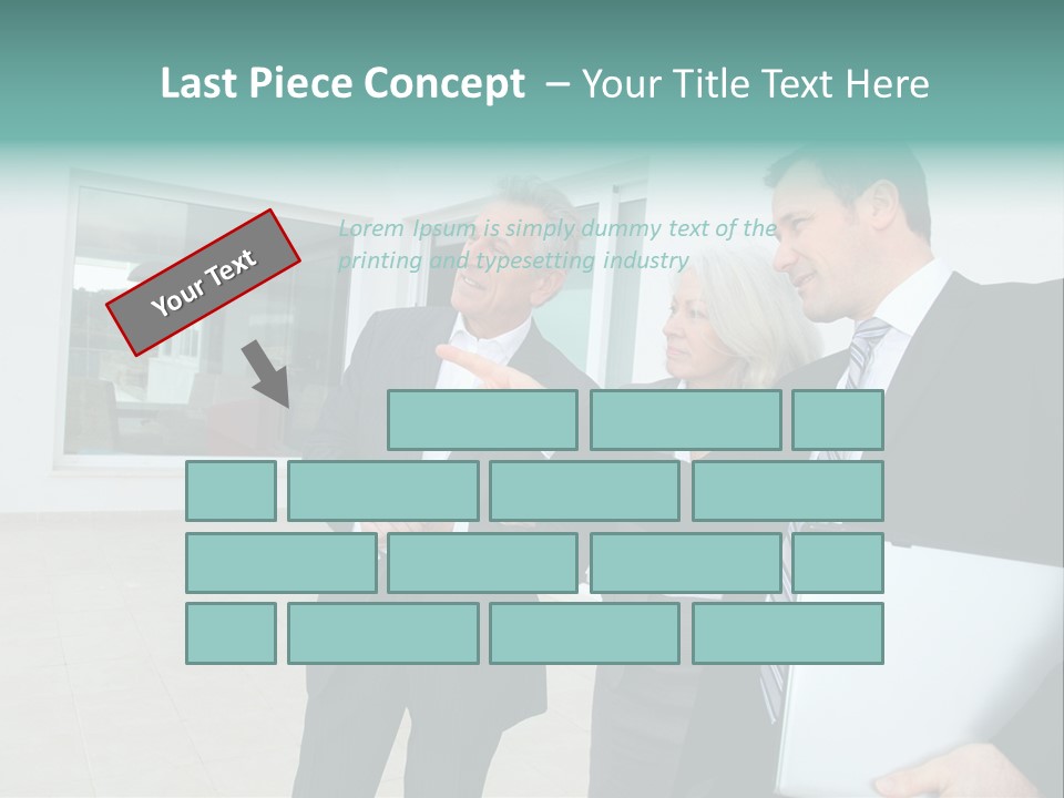 Woman Senior Showing PowerPoint Template