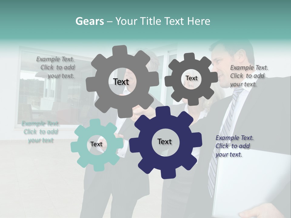 Woman Senior Showing PowerPoint Template