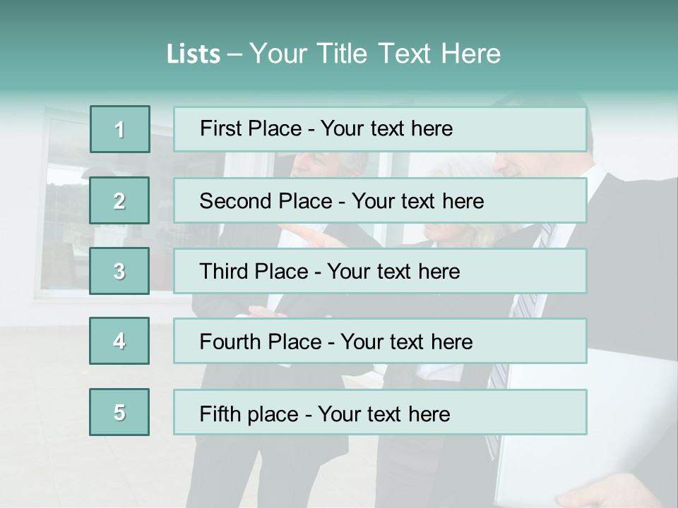 Woman Senior Showing PowerPoint Template