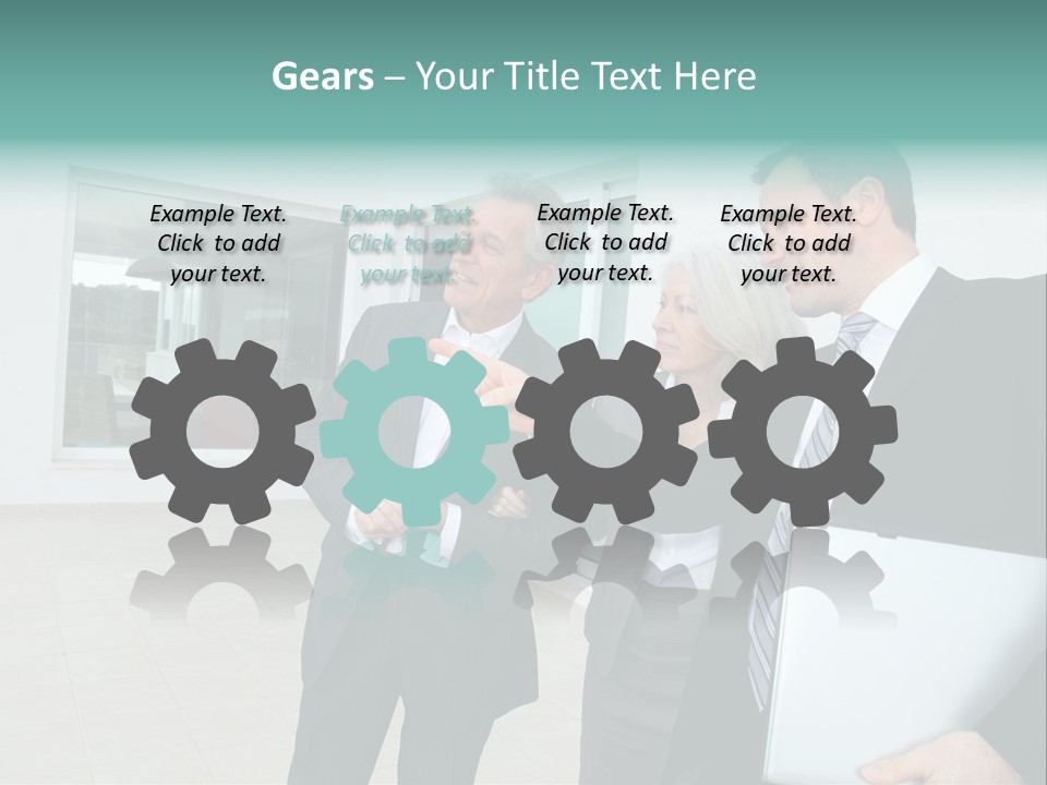 Woman Senior Showing PowerPoint Template