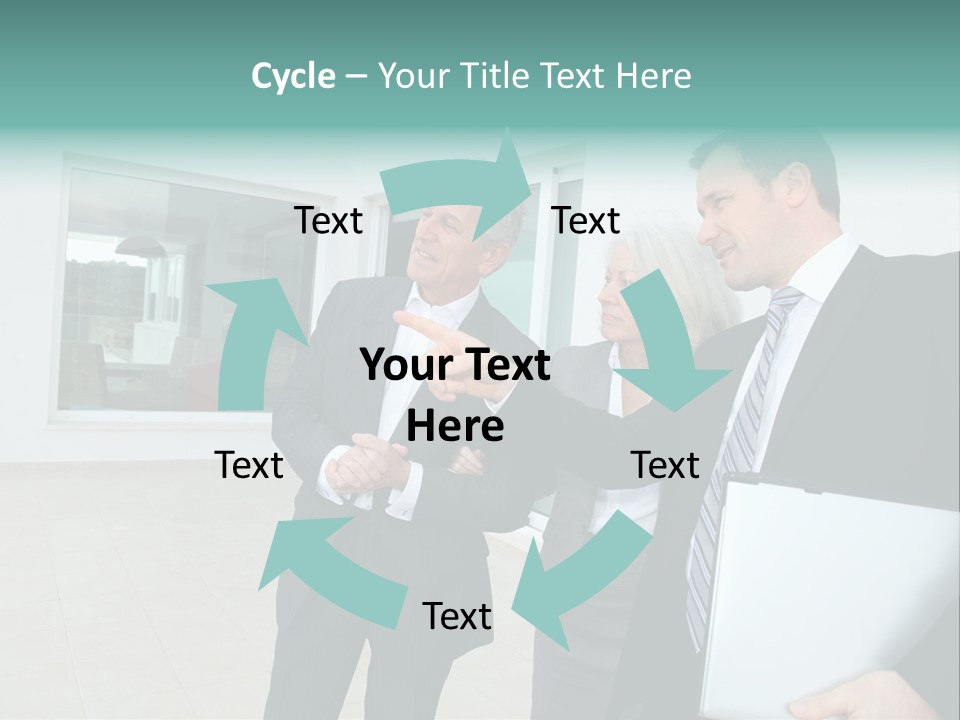 Woman Senior Showing PowerPoint Template