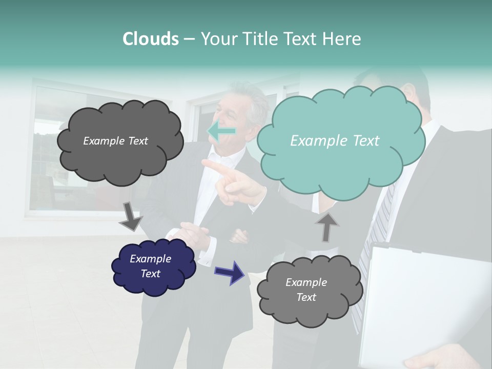 Woman Senior Showing PowerPoint Template