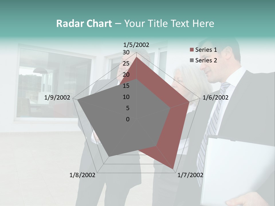 Woman Senior Showing PowerPoint Template