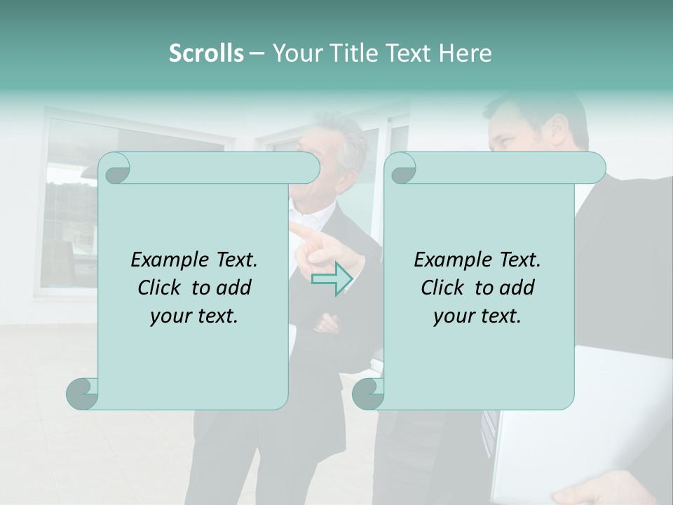 Woman Senior Showing PowerPoint Template
