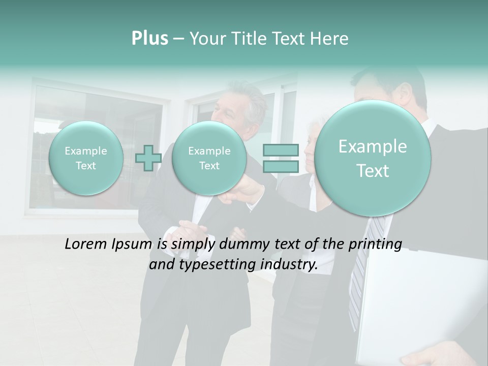 Woman Senior Showing PowerPoint Template