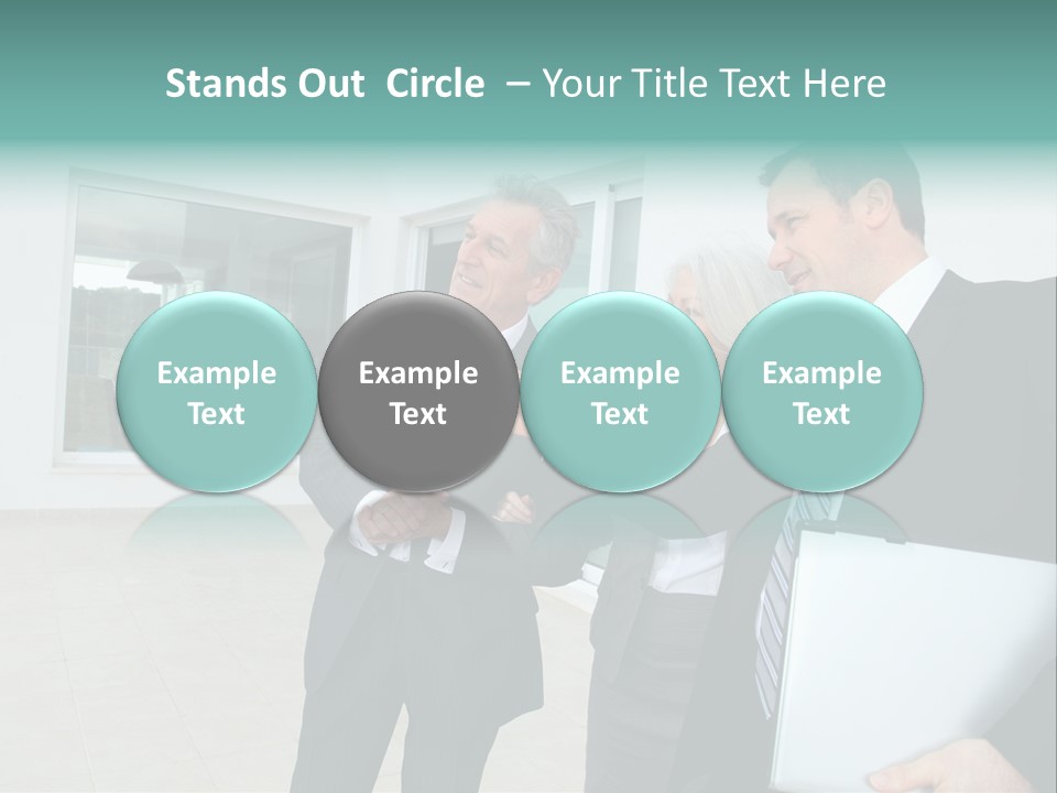 Woman Senior Showing PowerPoint Template