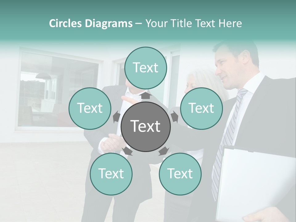 Woman Senior Showing PowerPoint Template