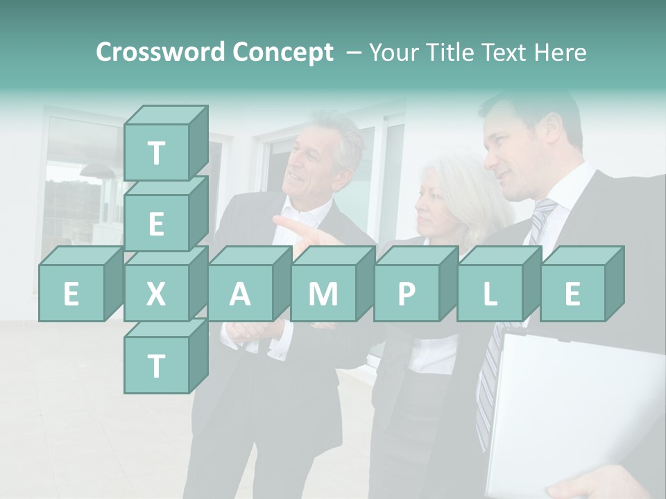 Woman Senior Showing PowerPoint Template