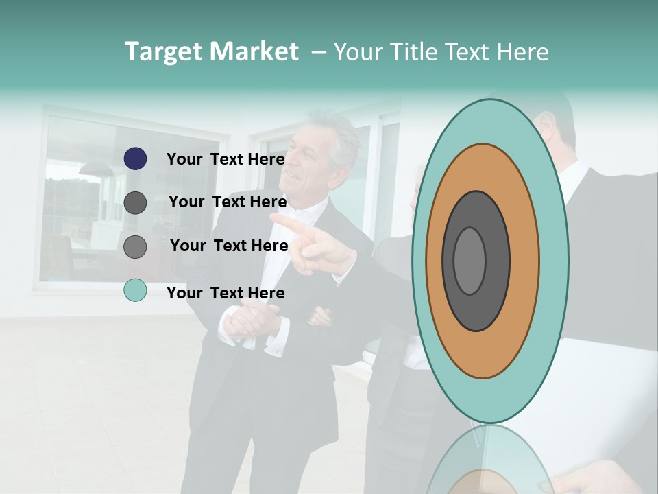 Woman Senior Showing PowerPoint Template