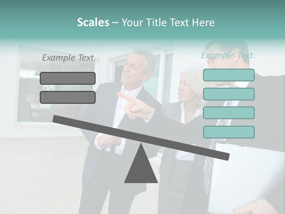 Woman Senior Showing PowerPoint Template