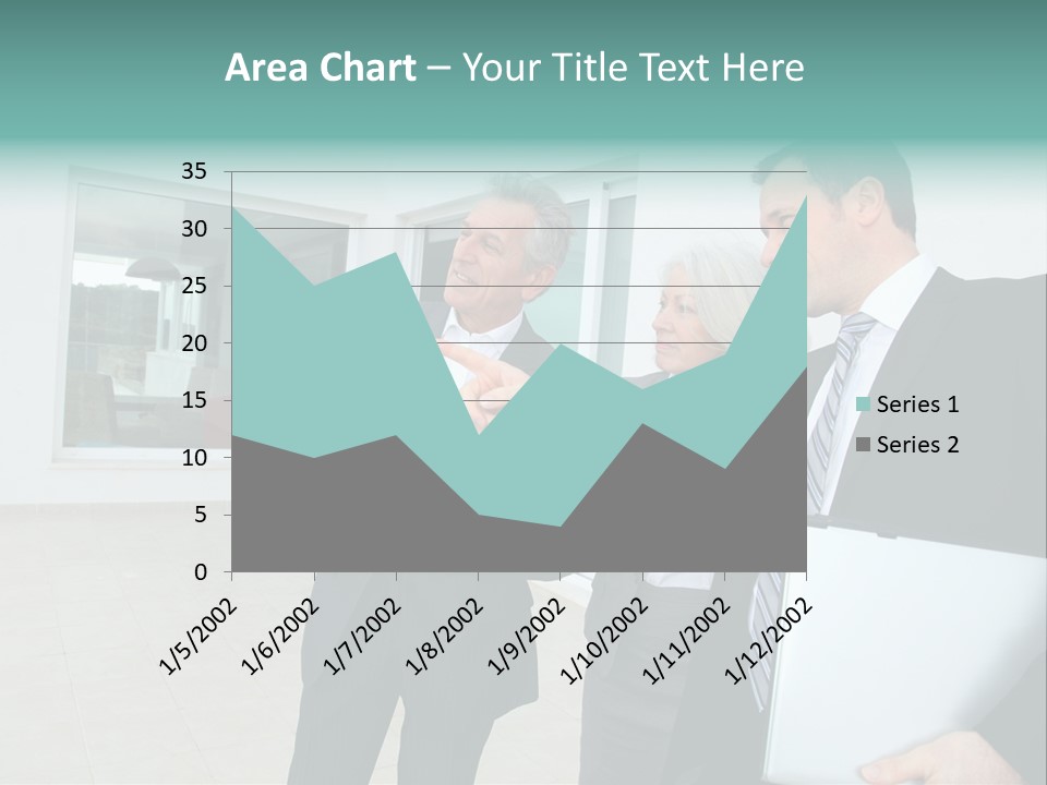 Woman Senior Showing PowerPoint Template