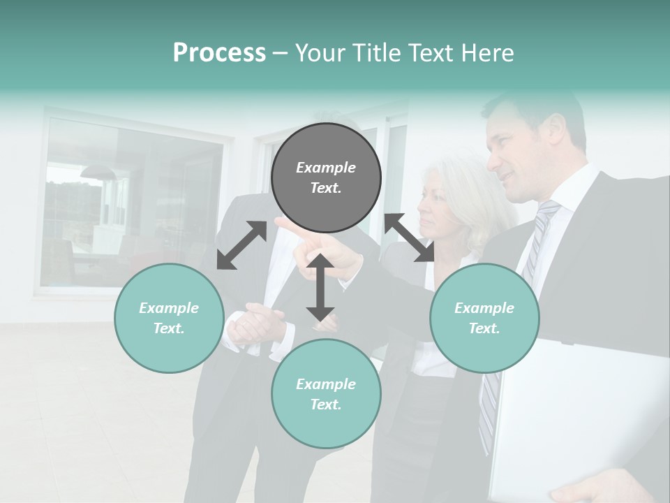 Woman Senior Showing PowerPoint Template