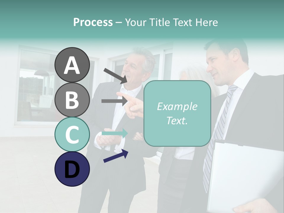 Woman Senior Showing PowerPoint Template