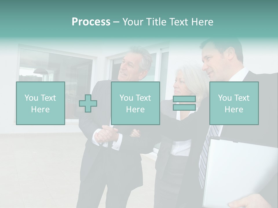 Woman Senior Showing PowerPoint Template