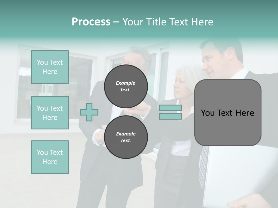 Woman Senior Showing PowerPoint Template