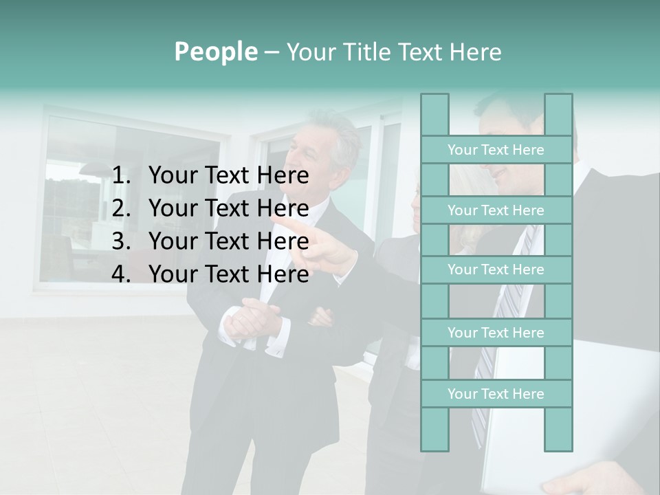 Woman Senior Showing PowerPoint Template