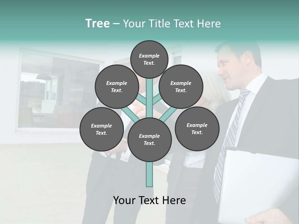 Woman Senior Showing PowerPoint Template