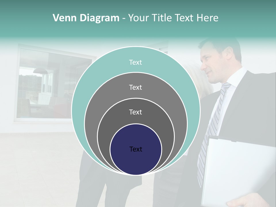 Woman Senior Showing PowerPoint Template