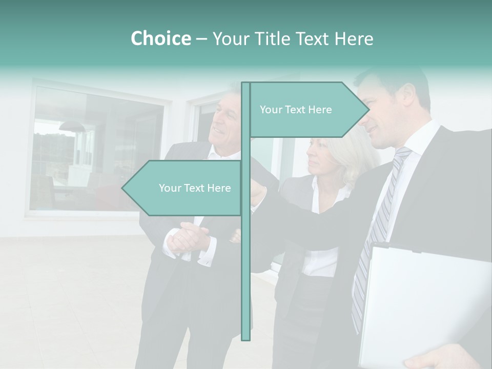 Woman Senior Showing PowerPoint Template