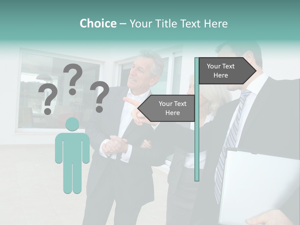 Woman Senior Showing PowerPoint Template