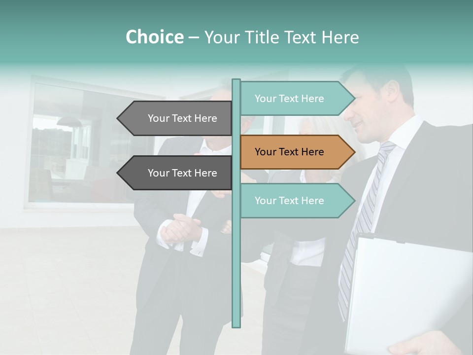 Woman Senior Showing PowerPoint Template