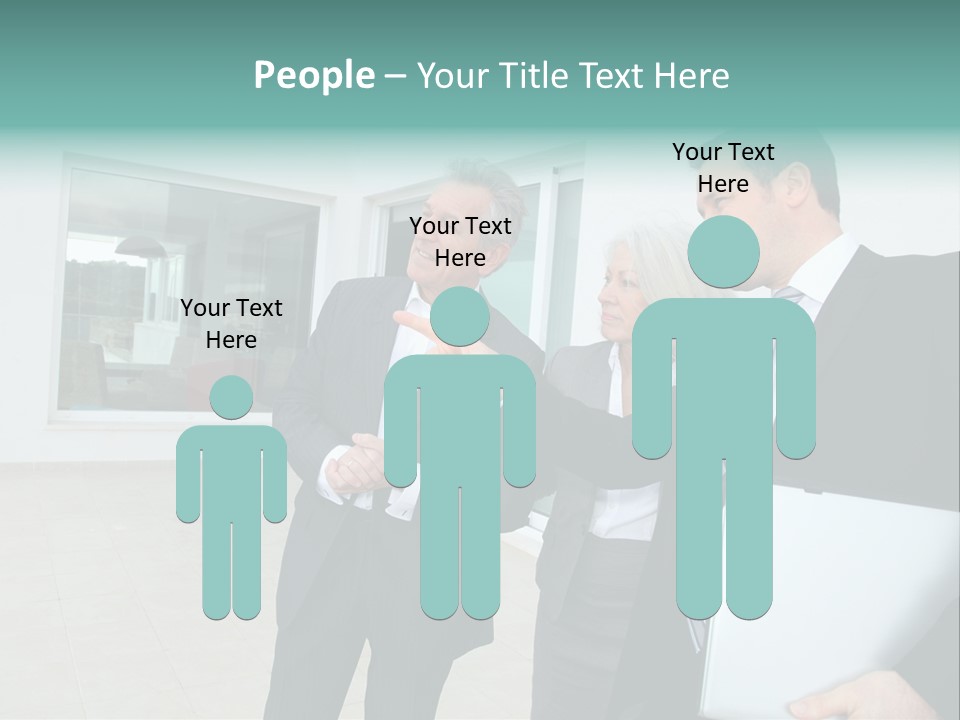 Woman Senior Showing PowerPoint Template