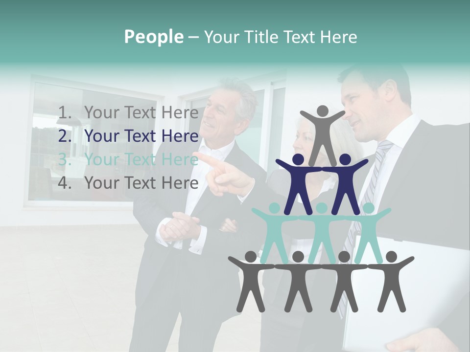 Woman Senior Showing PowerPoint Template