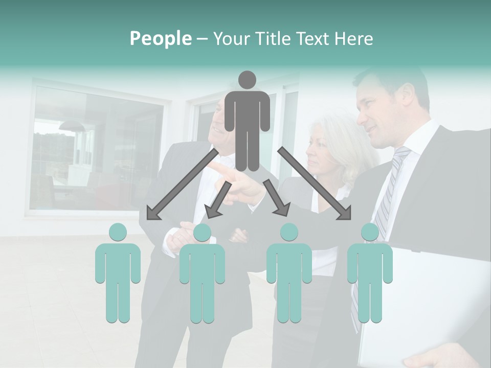 Woman Senior Showing PowerPoint Template