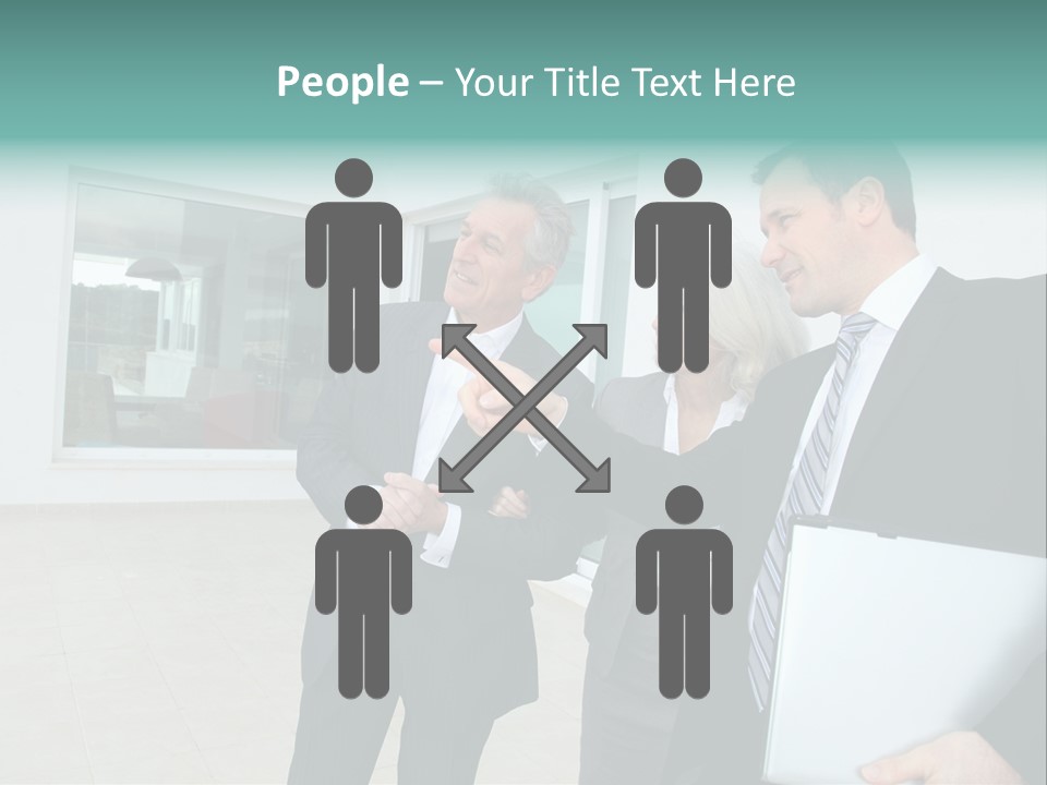 Woman Senior Showing PowerPoint Template