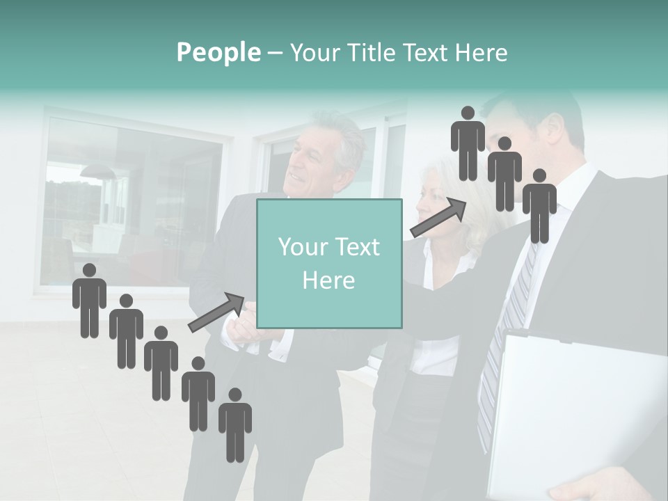 Woman Senior Showing PowerPoint Template