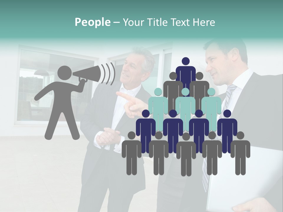 Woman Senior Showing PowerPoint Template