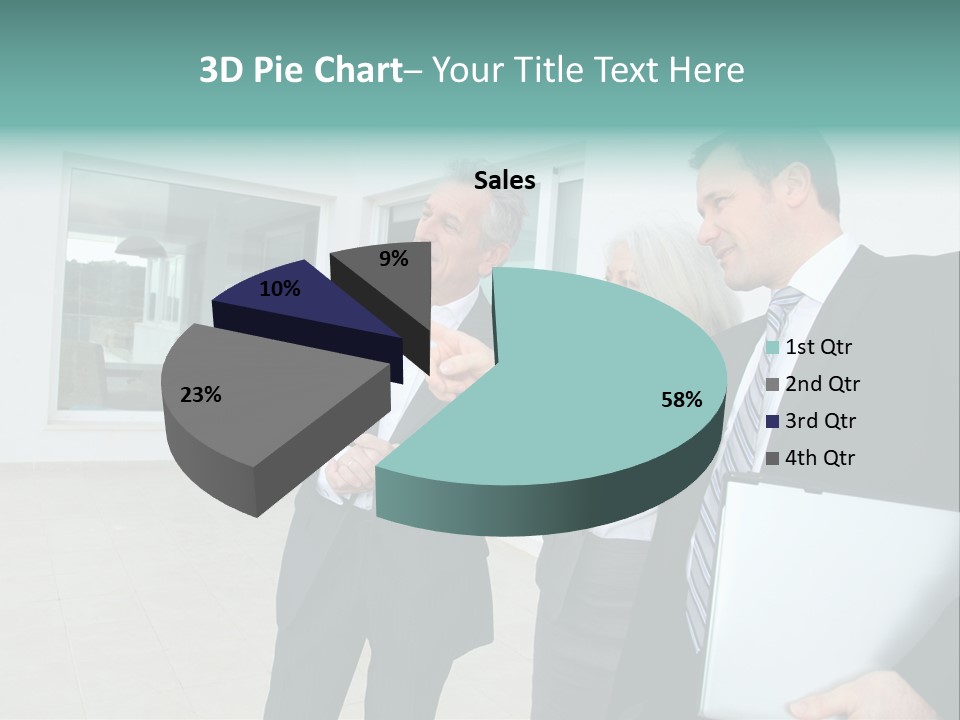 Woman Senior Showing PowerPoint Template